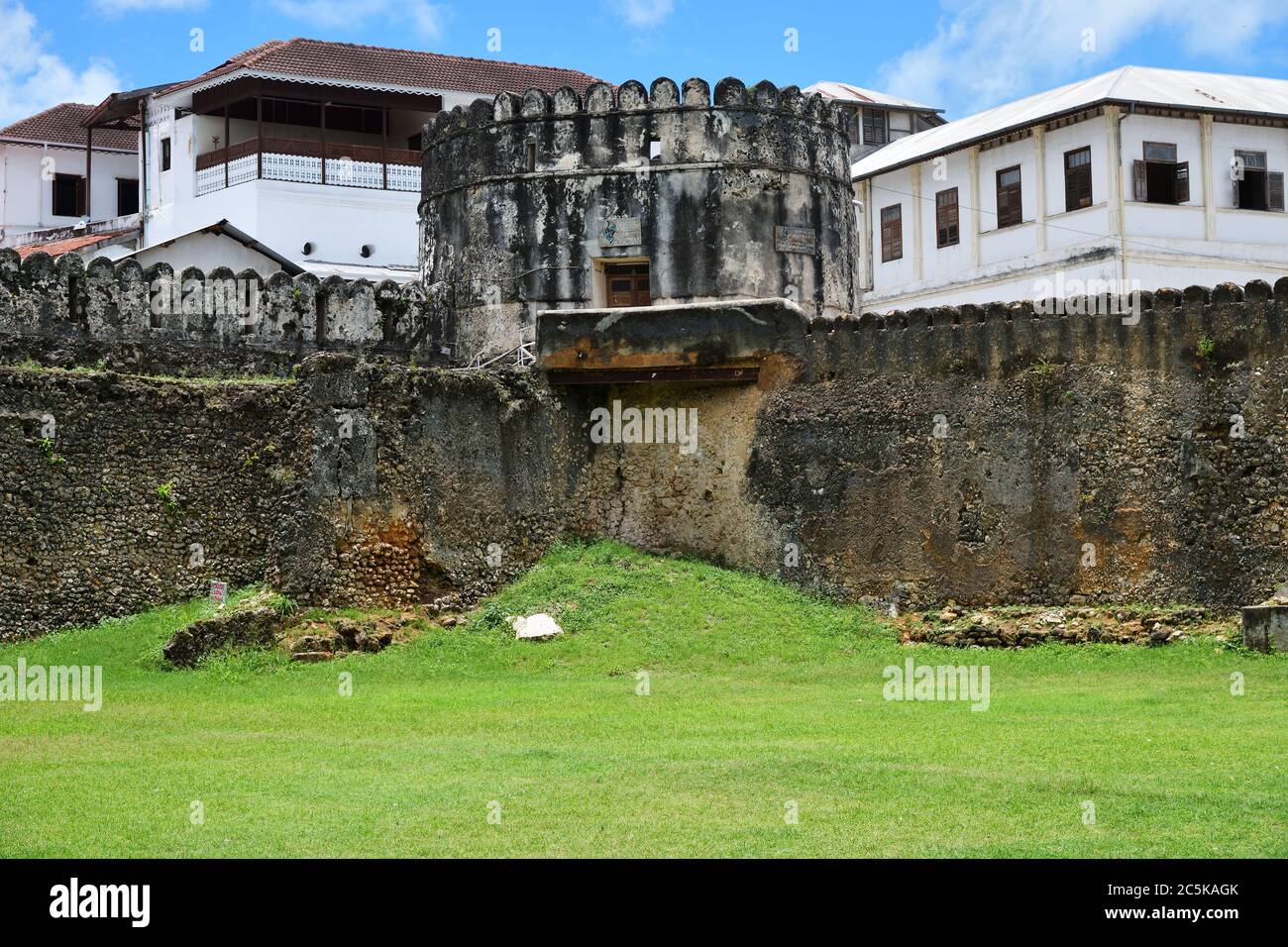 Stone Town, Zanzibar October 7, 2019 Zanzibar architecture. The Old Fort Ngome Kongwe