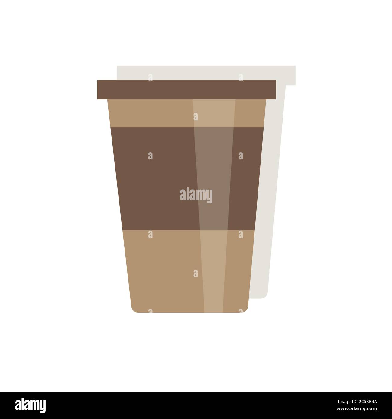 Coffee cup icon on white background. Vector illustration in trendy flat ...