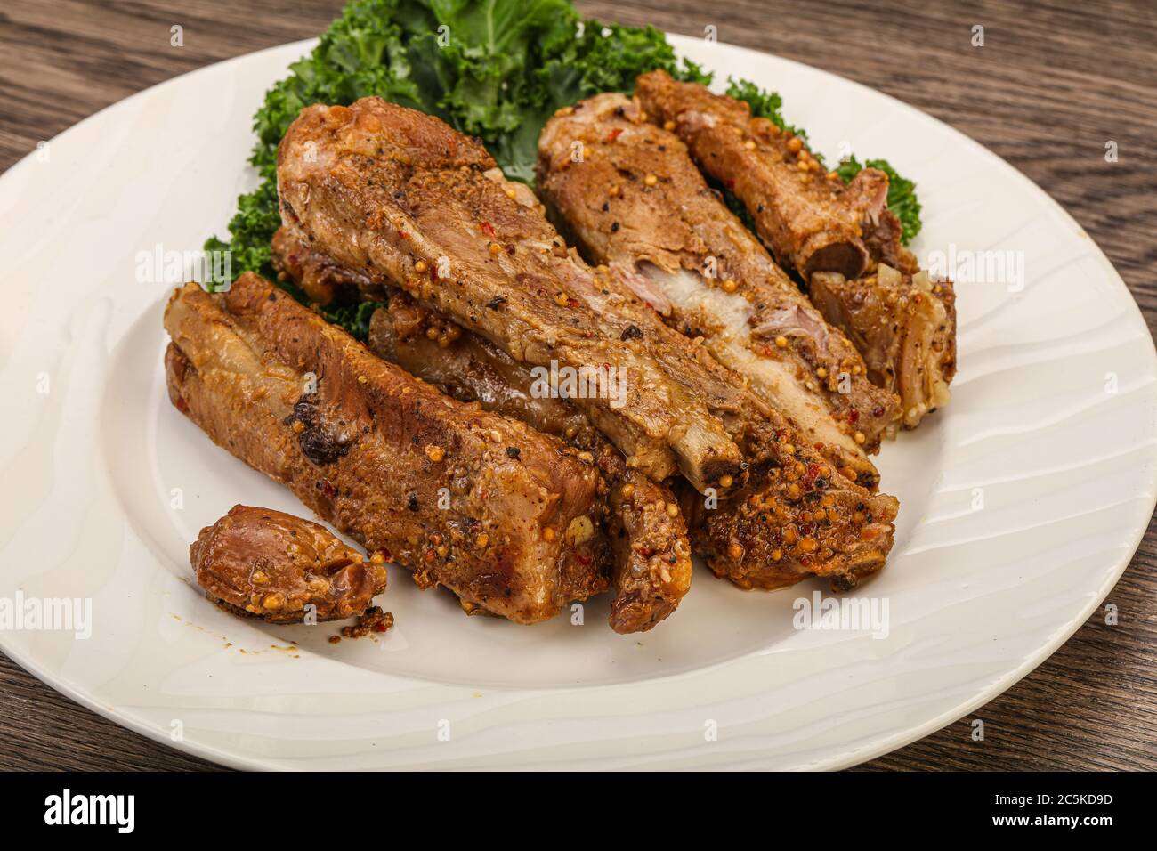 Stewed pork ribs with spices and herbs Stock Photo - Alamy