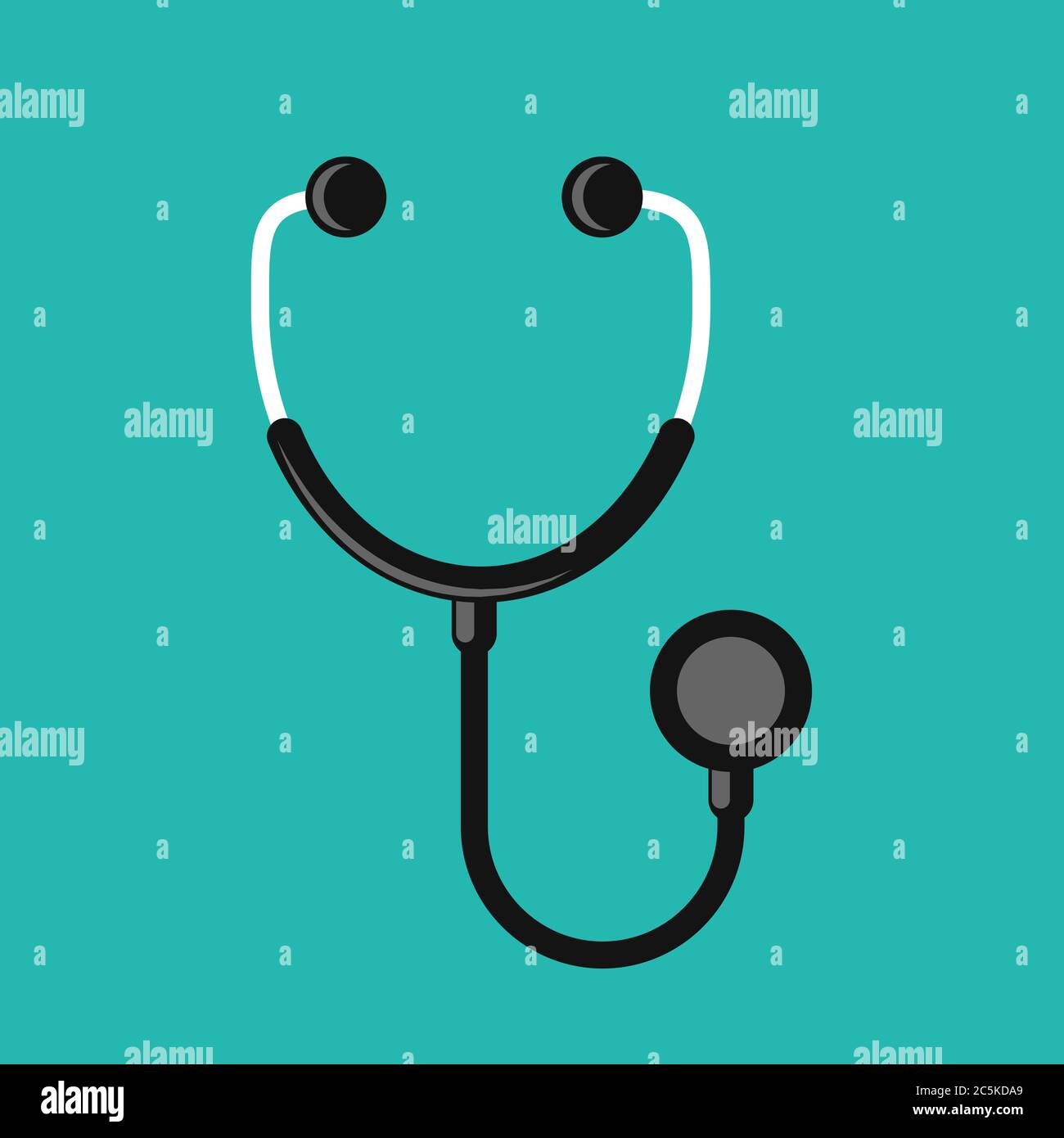 Stethoscope icon isolated vector illustration. Stock Vector