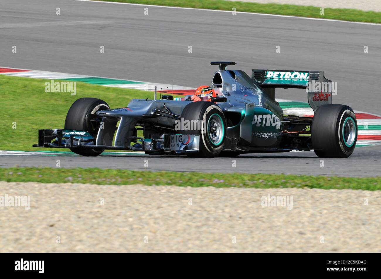 Mugello Italy May 12 Michael Schumacher Of Mercedes F1 Team Racing At Formula One Teams Test Days At Mugello Circuit On May 12 In Italy Stock Photo Alamy