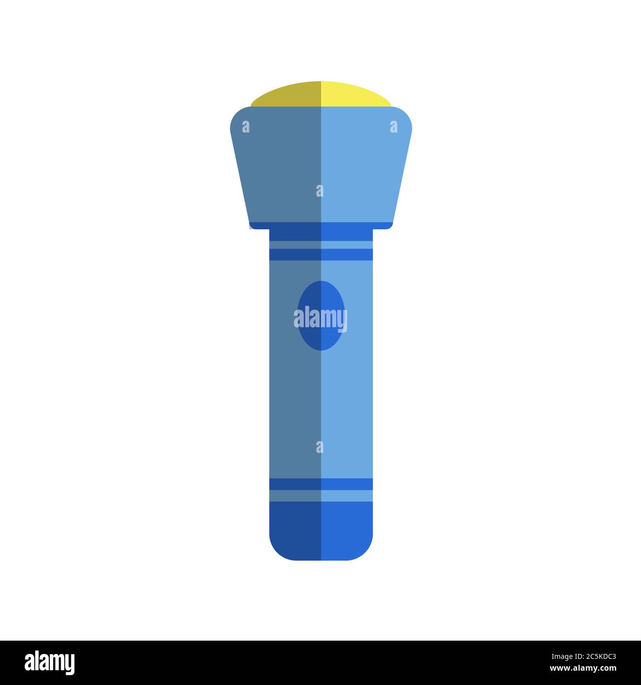 Flashlight icon on white background. Vector illustration in trendy flat ...