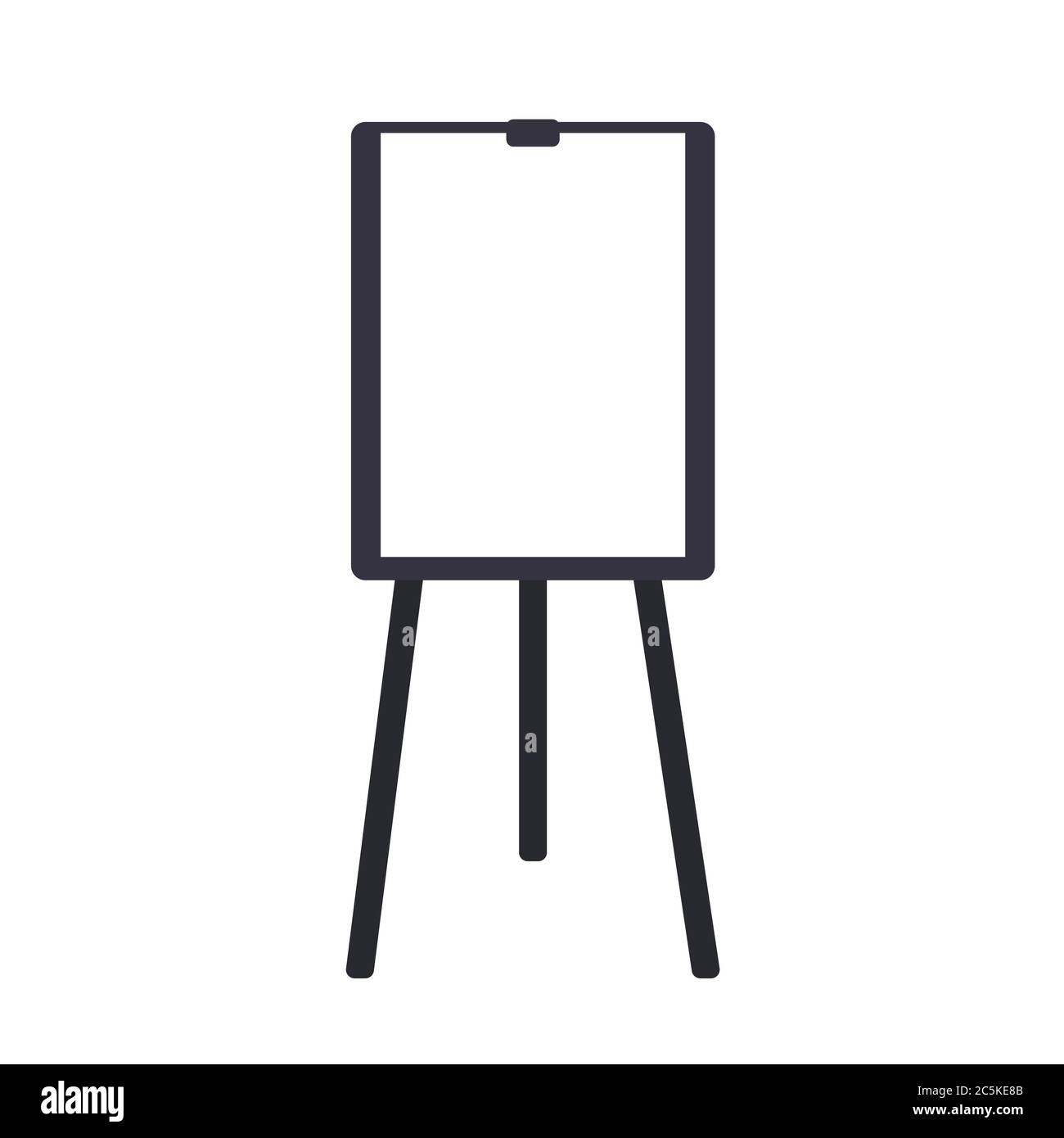 Paint Desk and White Paper on white background. Vector illustration in ...