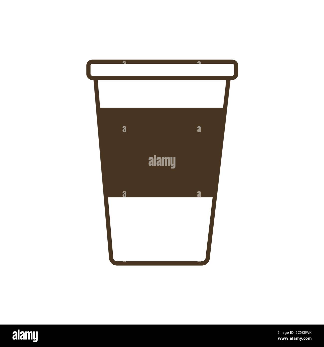Coffee cup icon on white background. Vector illustration in trendy flat