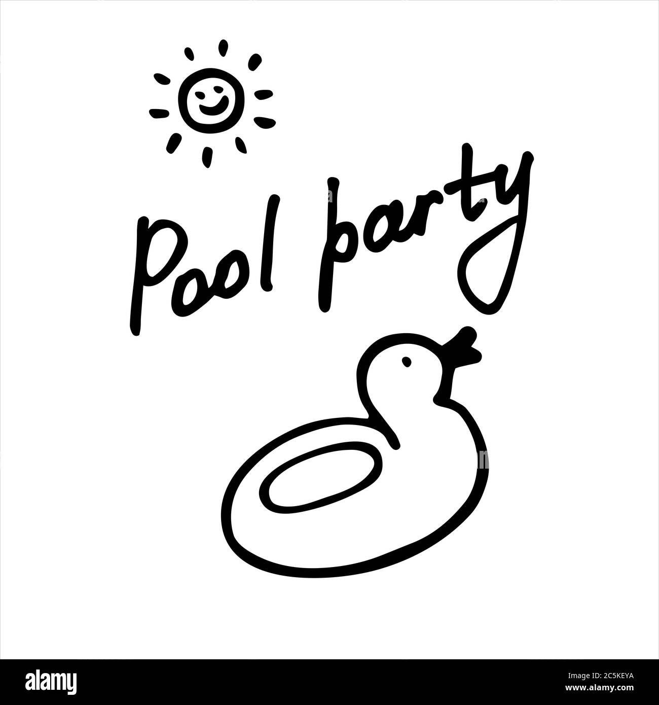 Pool party invitation Black and White Stock Photos & Images - Alamy