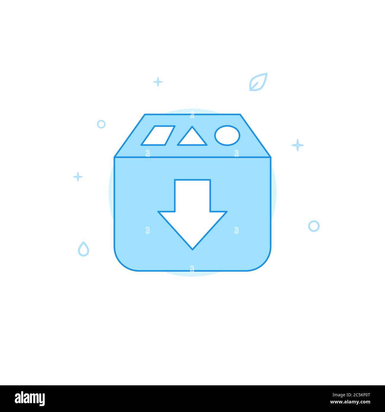 Separate garbage waste collection vector icon. Flat illustration ...