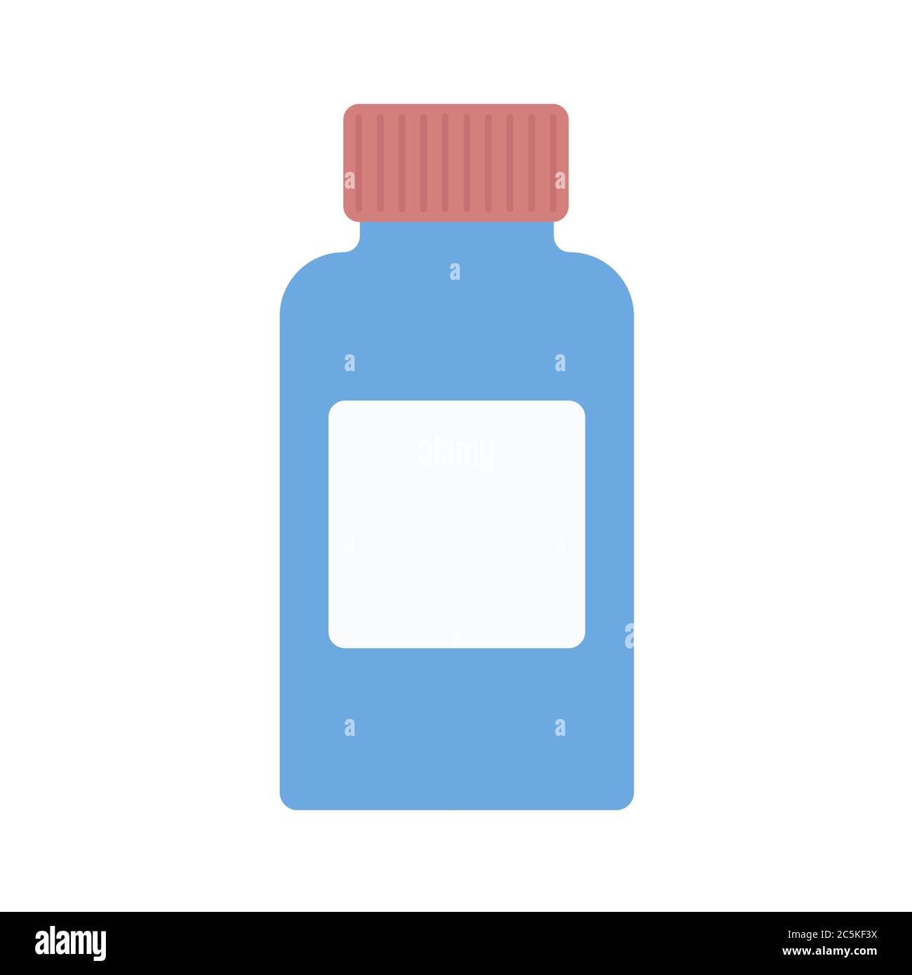 Plastic Jar on white background. Vector illustration in trendy flat style. ESP 10 Stock Vector