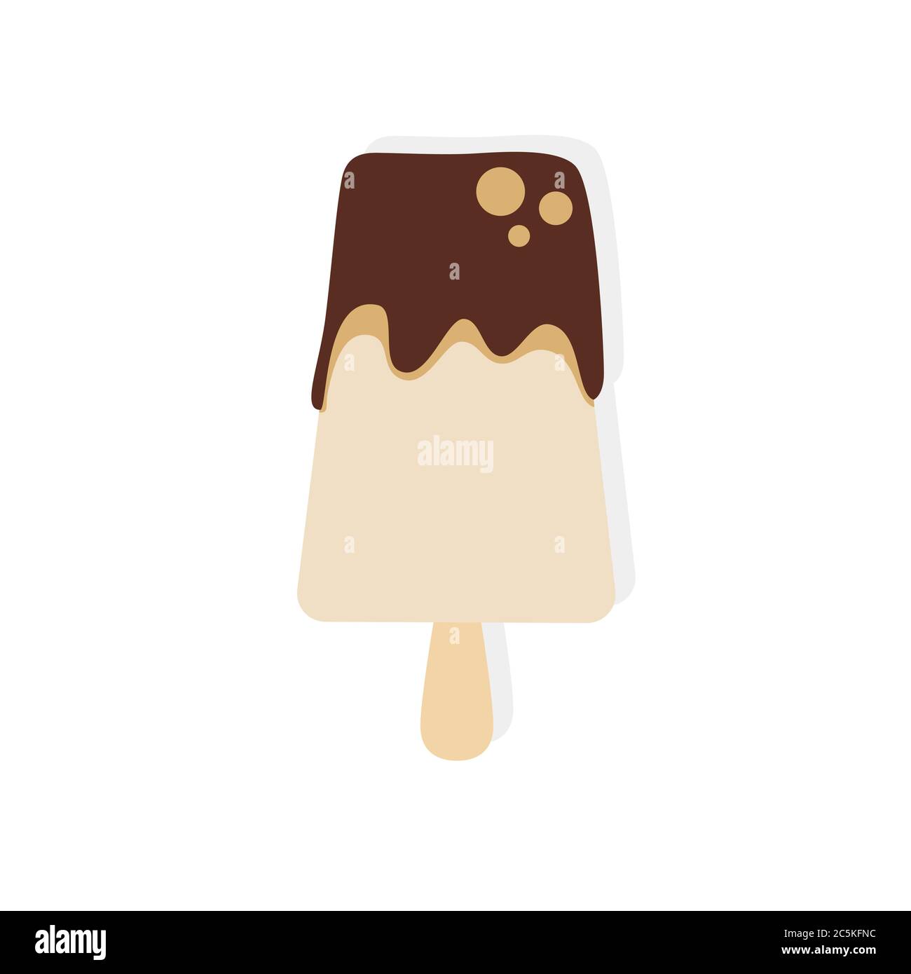 Ice cream on white background. Vector illustration in trendy flat style ...