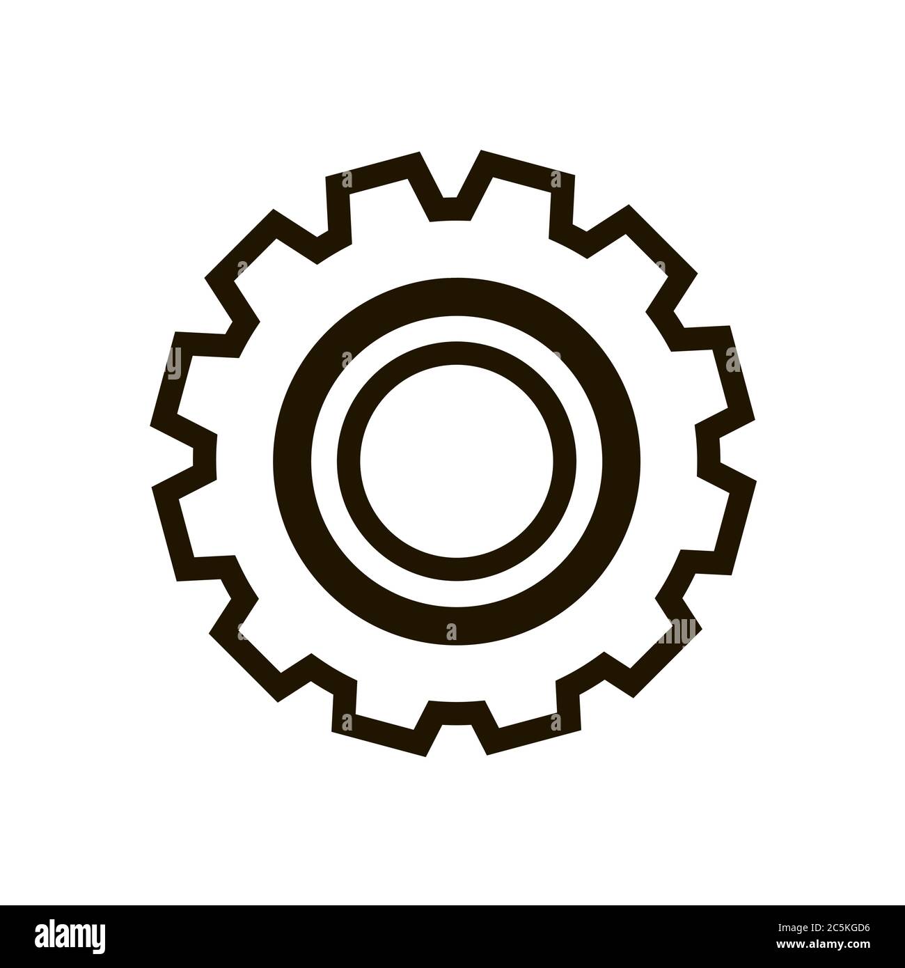 Gear icon in trendy flat style isolated. Eps 10 Stock Vector Image ...