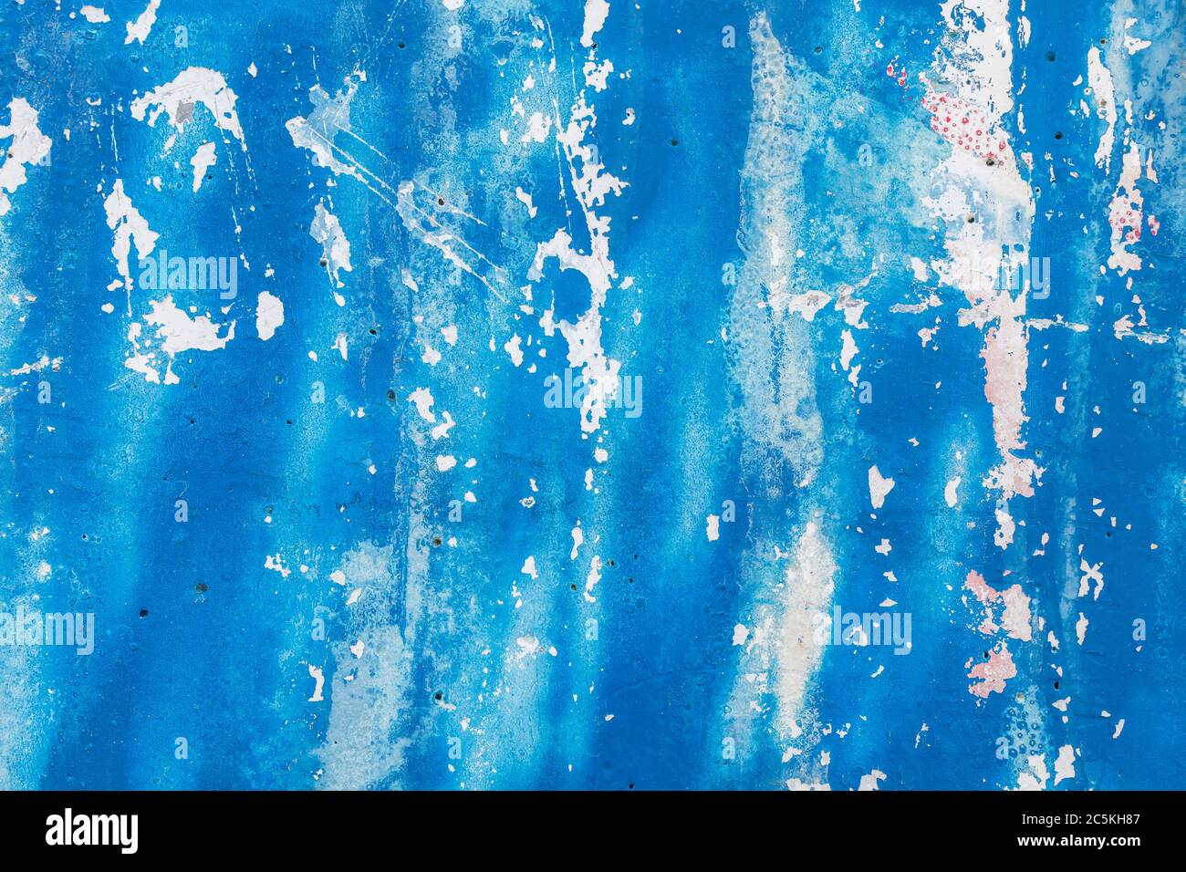 Bluish Old Weathered Concrete Decay Wall Texture Useful For Background Image Stock Photo