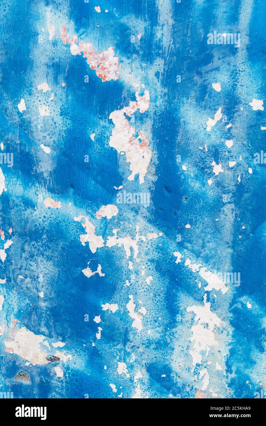 Bluish Old Weathered Concrete Decay Wall Texture Useful For Background Image Stock Photo