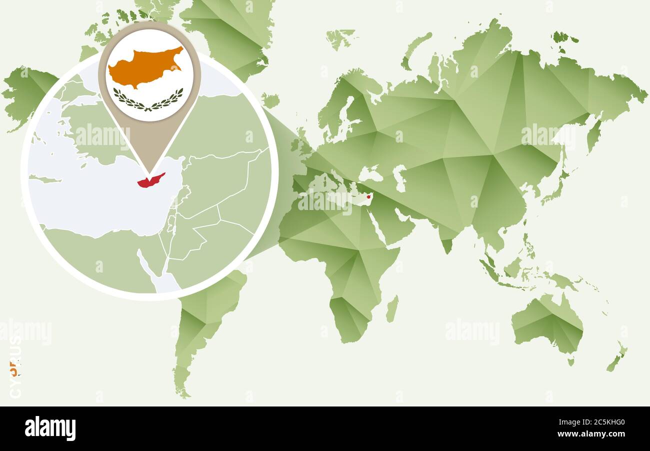 Infographic for Cyprus, detailed map of Cyprus with flag. Vector Info ...