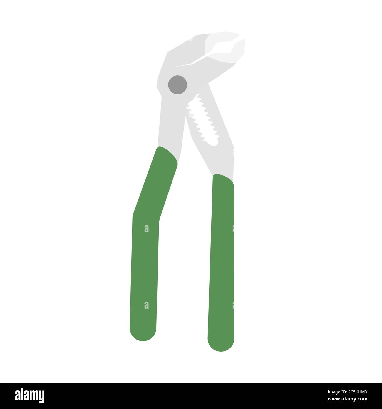 Adjustable wrench glyph on white background. Vector illustration in trendy flat style. EPS 10 Stock Vector