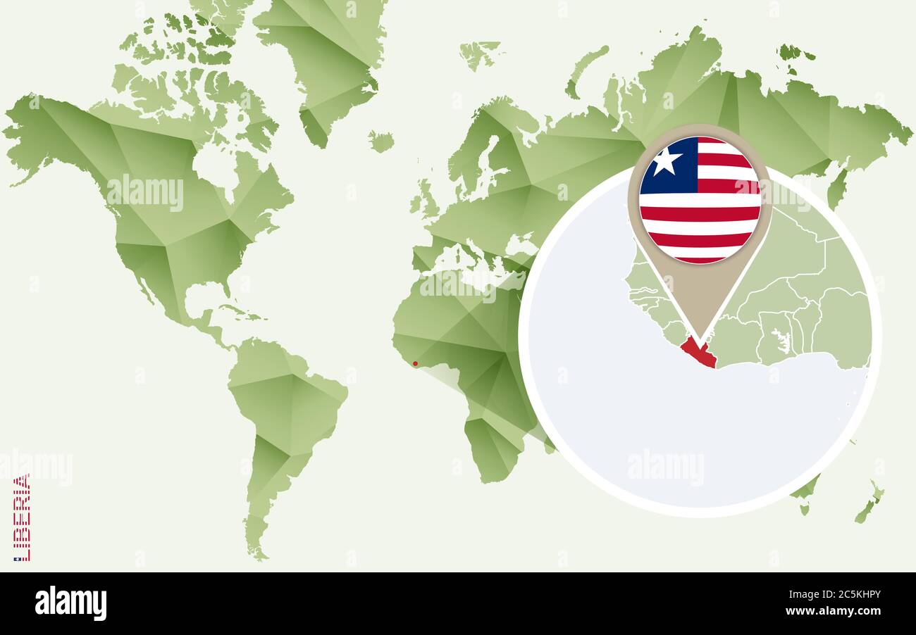 Infographic for Liberia, detailed map of Liberia with flag. Vector Info ...