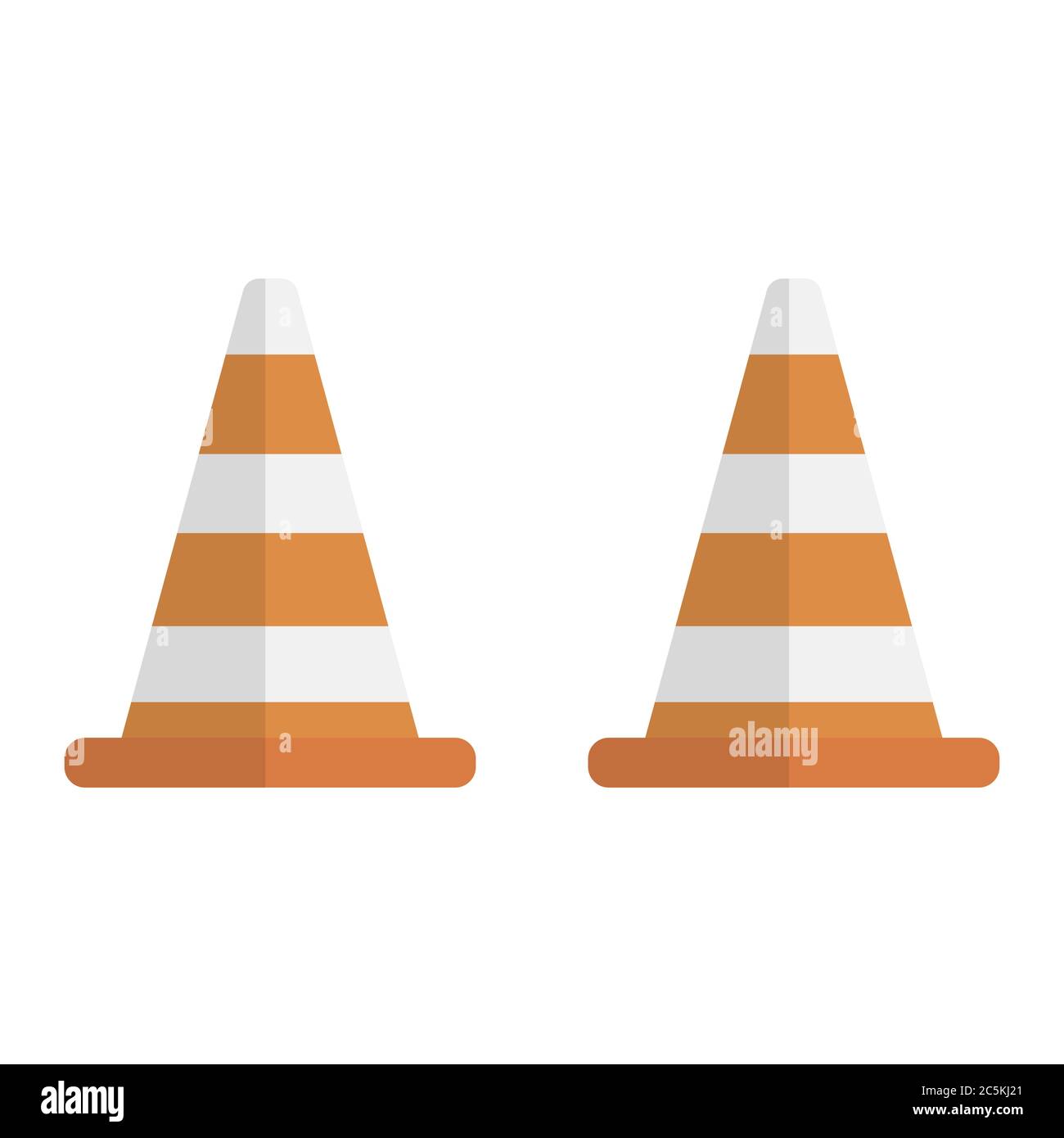 Road repair. Under construction sign on white background. Vector illustration in trendy flat style. EPS 10. Stock Vector