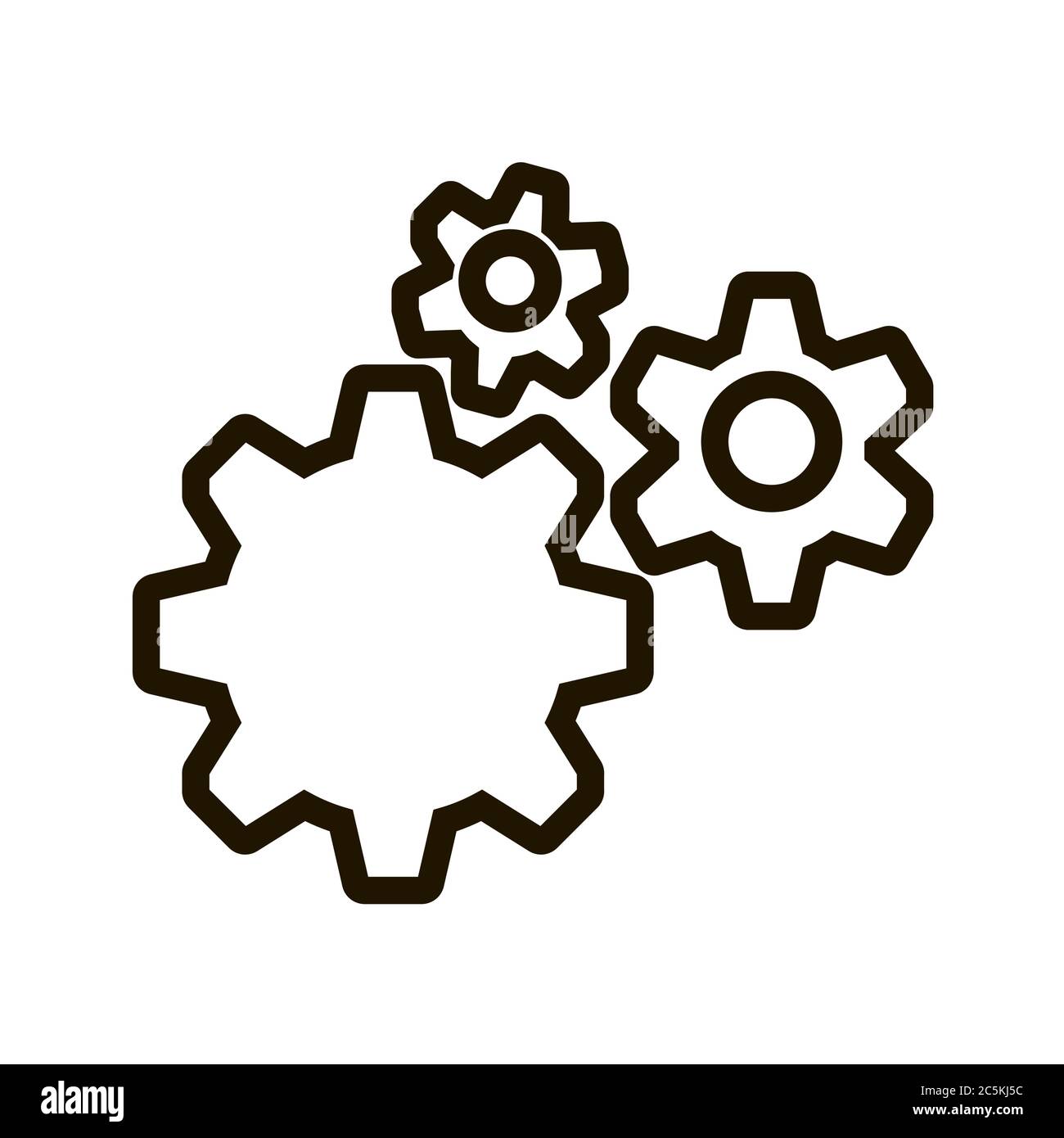 Gears icon on white background. EPS 10. Vector illustration Stock ...