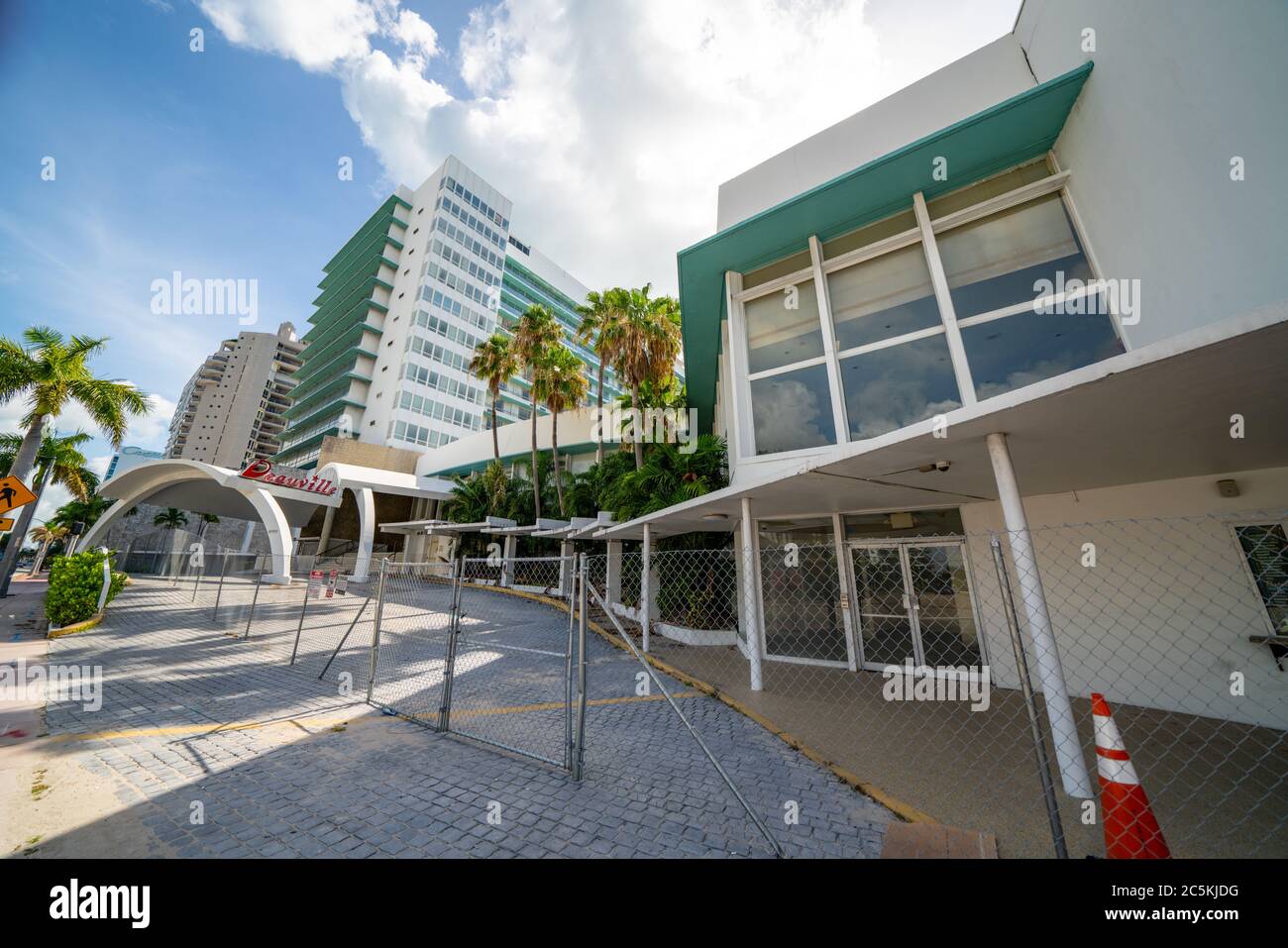 Florida Miami Beach Deauville Beach Resort Hotel High Resolution Stock ...