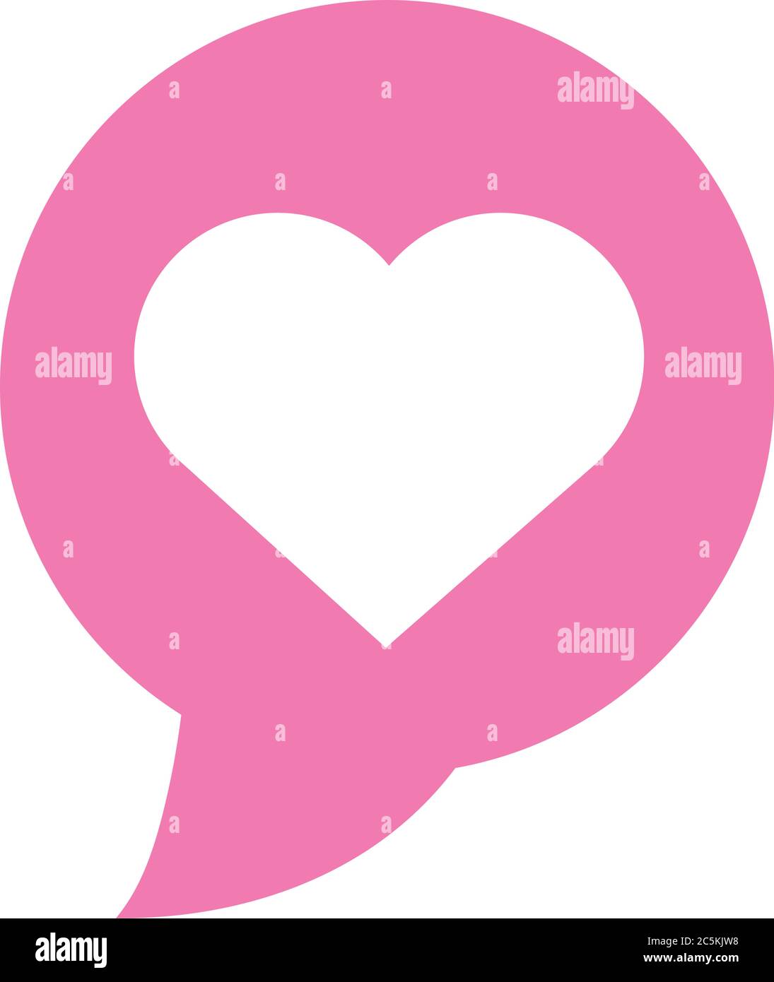 love romantic heart speech bubble isolated design icon vector ...