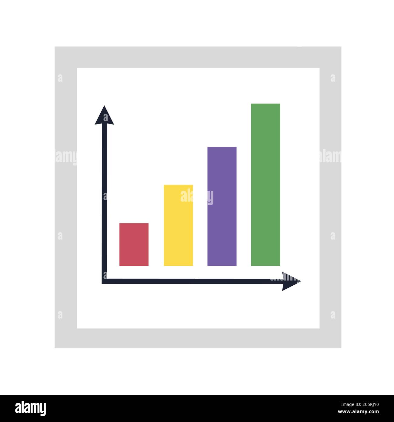 Bar Pie Graph Chart on white background. Vector illustration in trendy flat style. EPS 10.  Stock Vector