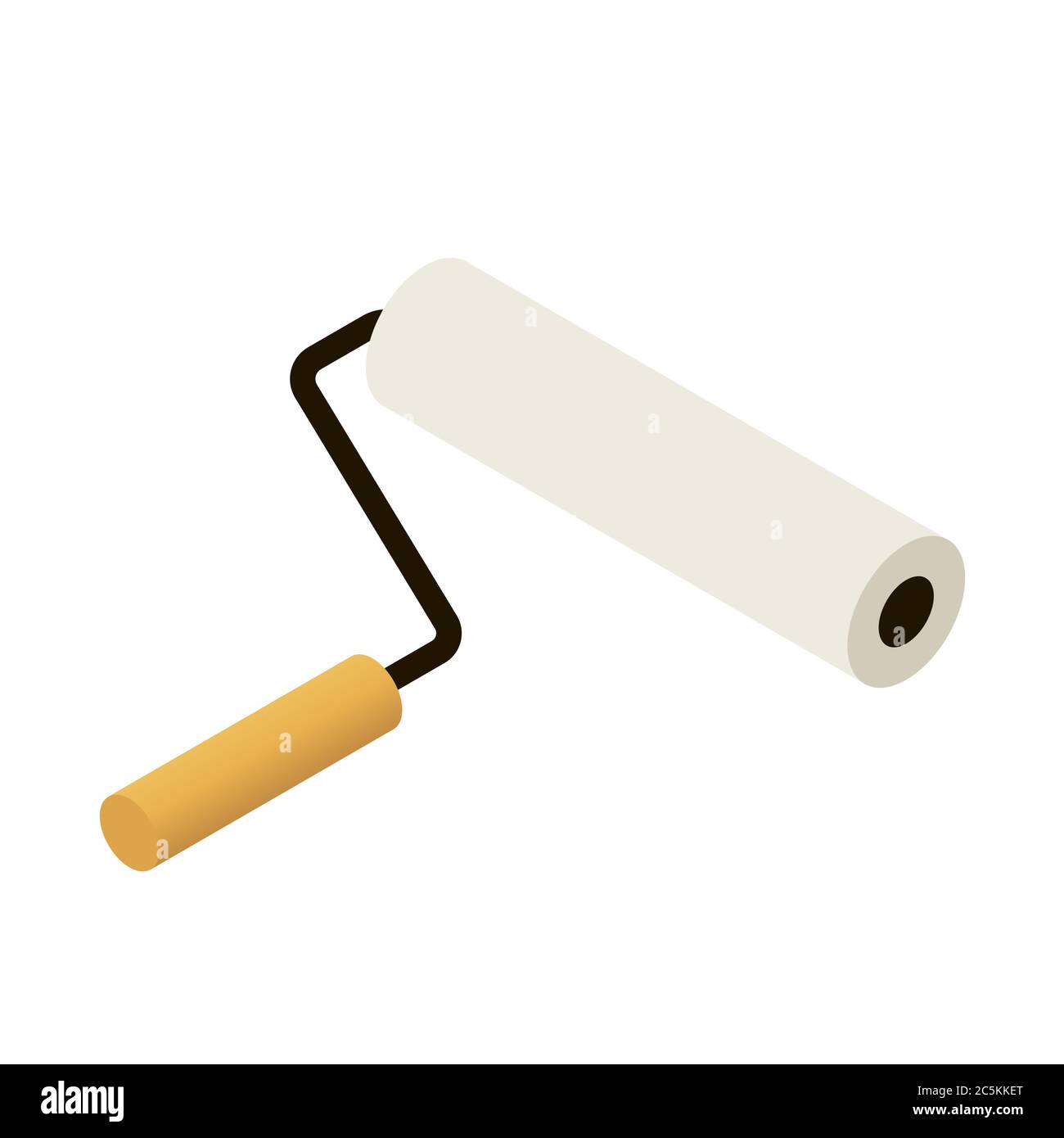Construction roller on white background. Vector illustration. EPS 10. Stock Vector