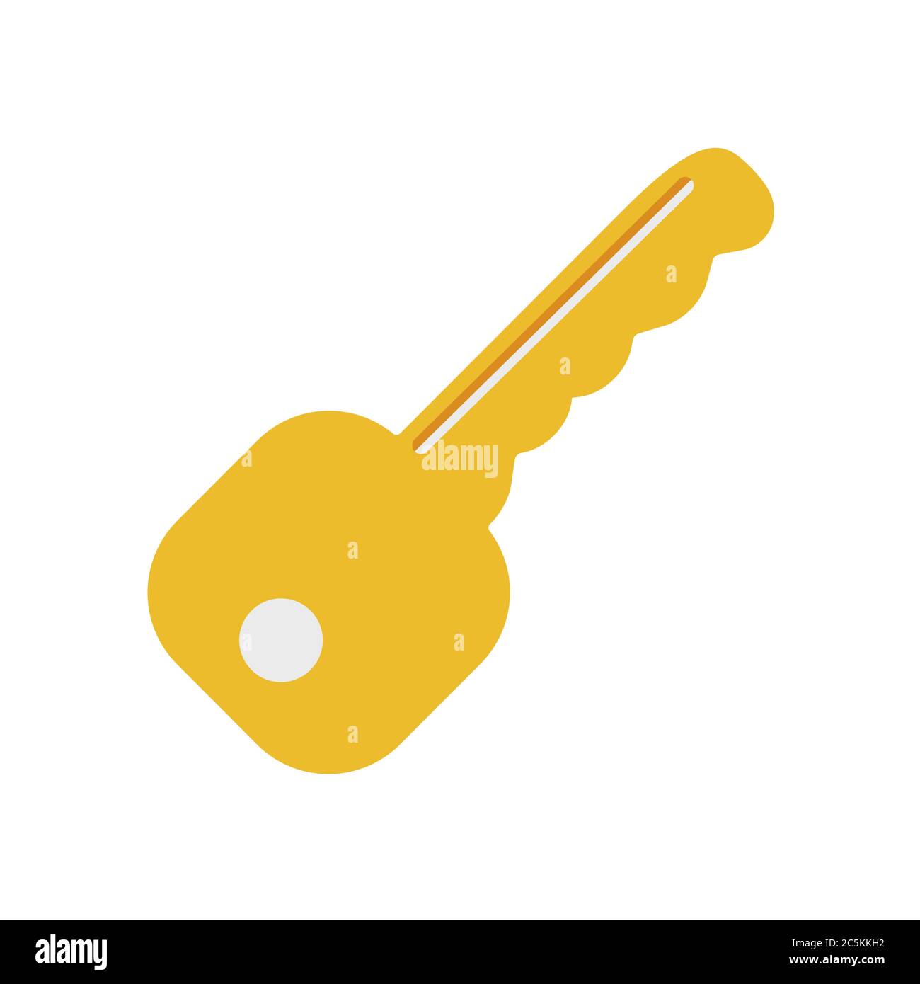 Key Icon isolated on white background. Trendy flat style for graphic design, web-site. Vector illustration EPS 10 Stock Vector