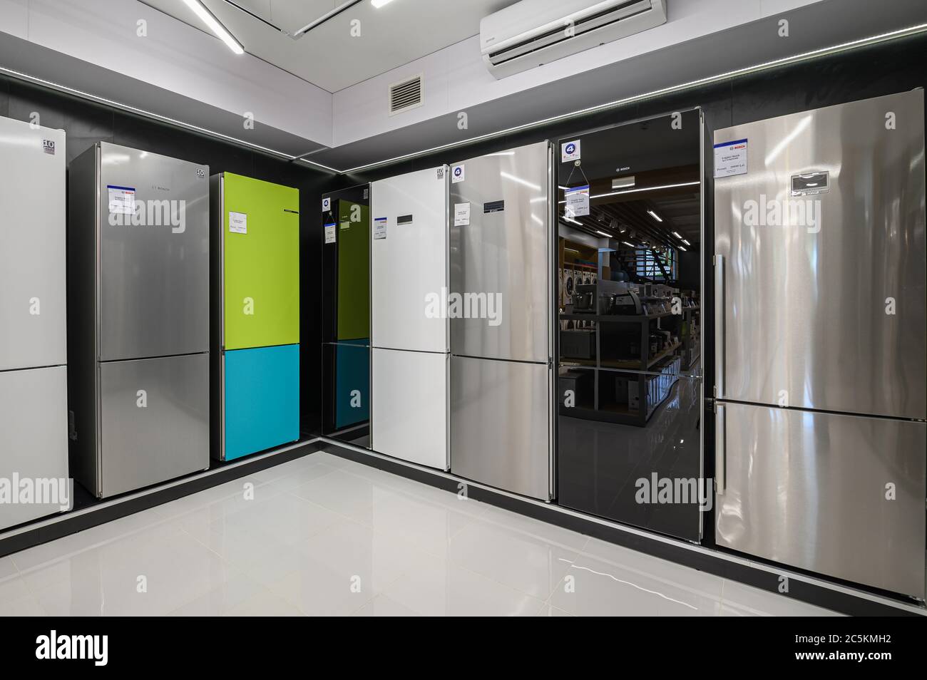Interior of premium domestic appliance store Stock Photo Alamy