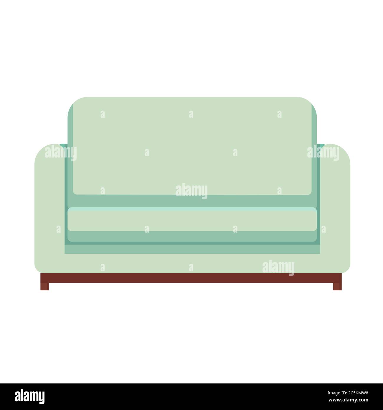 Sofa isolated on white background. Vector illustration. EPS 10. Stock Vector