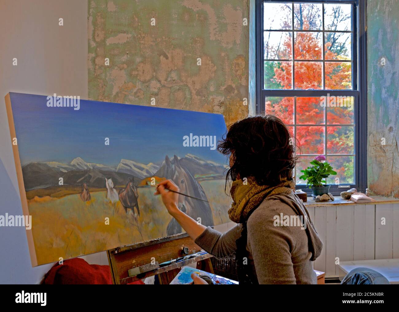 Paint studio easel hi-res stock photography and images - Alamy