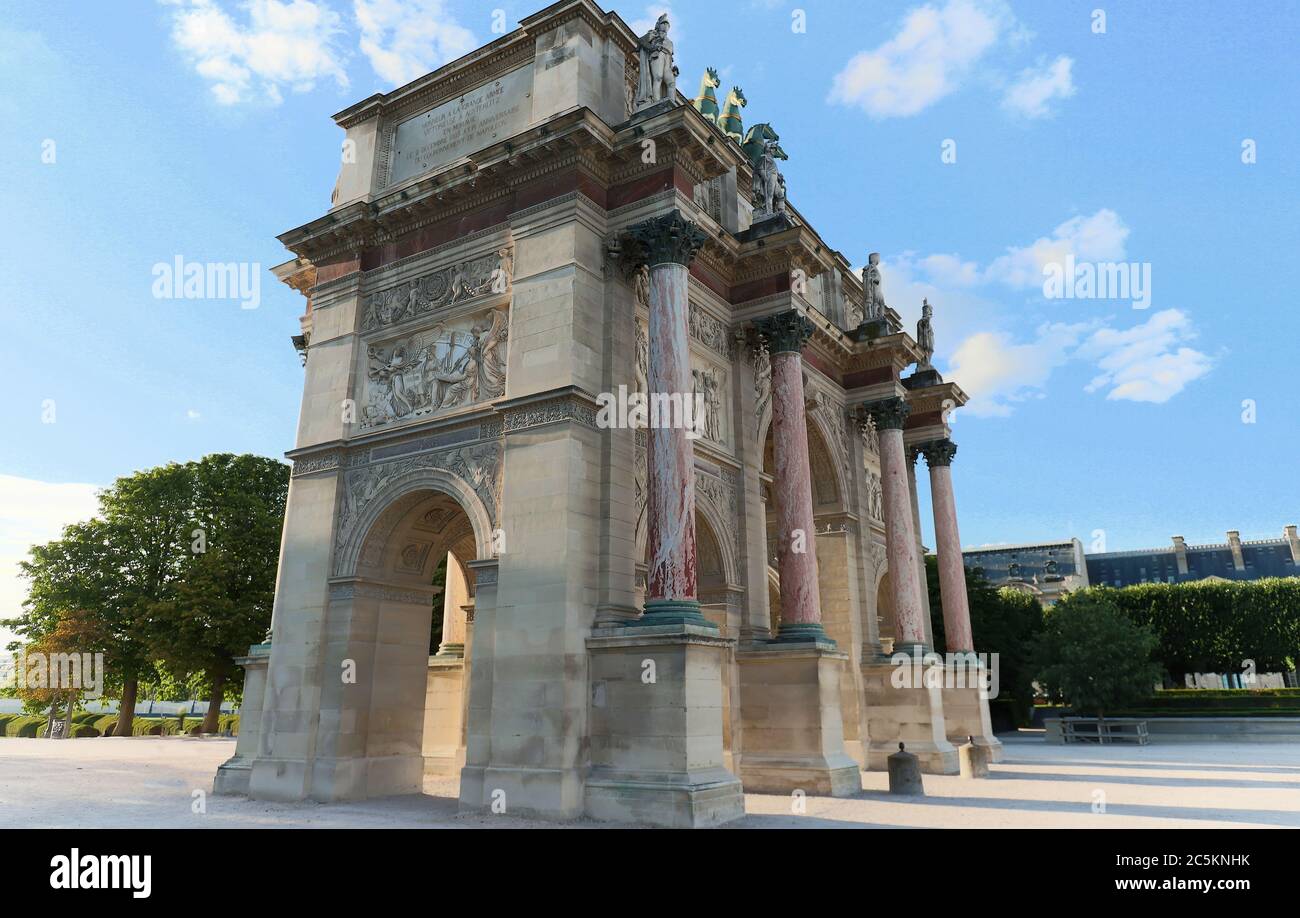 The Triumphal Arch of Carrousel, Paris, France Stock Photo - Alamy