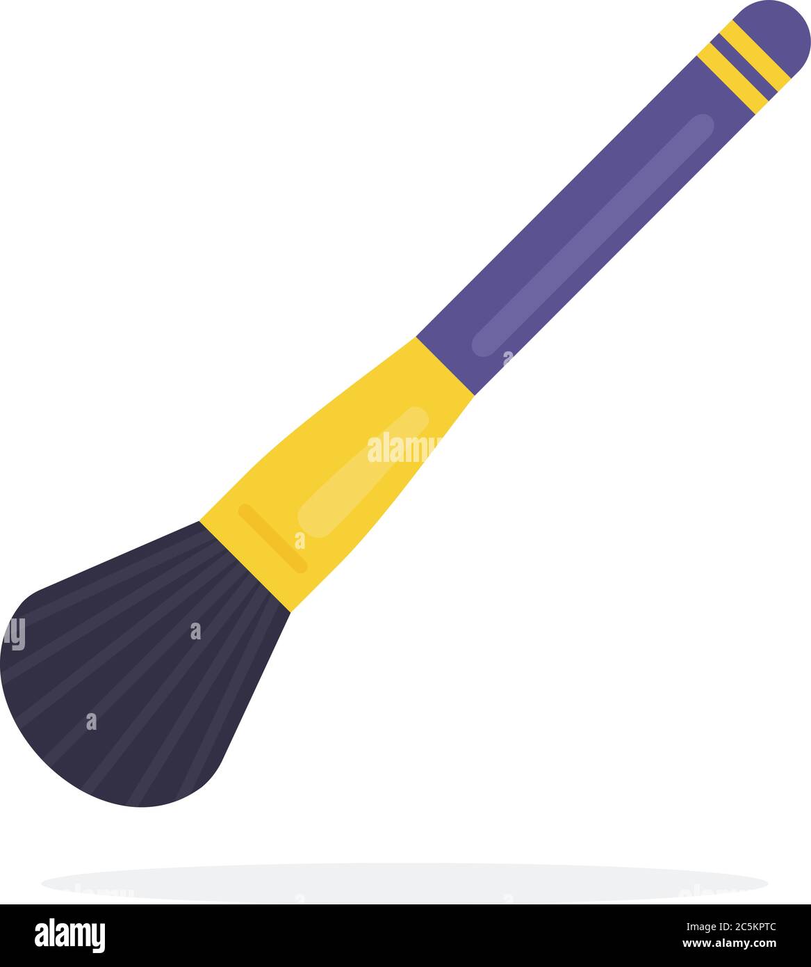 Makeup brush for powder vector icon flat isolated illustration Stock Vector