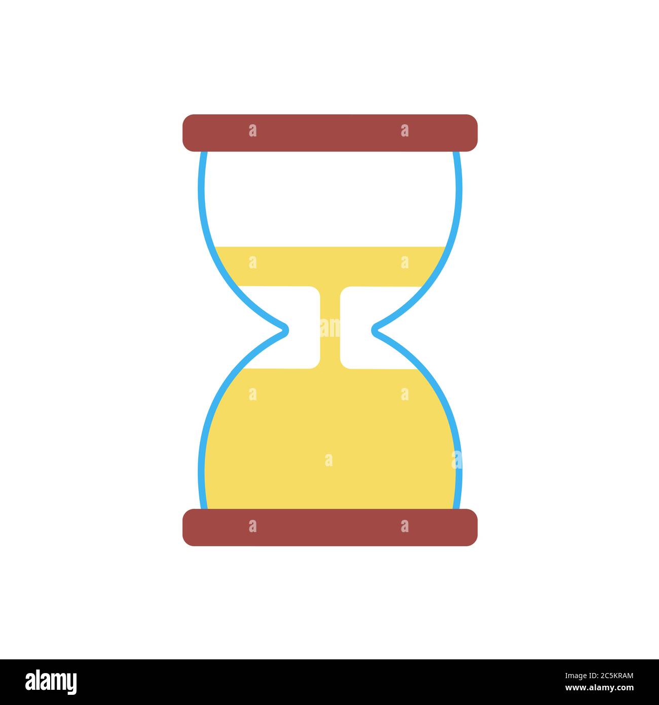 Hourglass icon on white background. Vector illustration in trendy flat ...