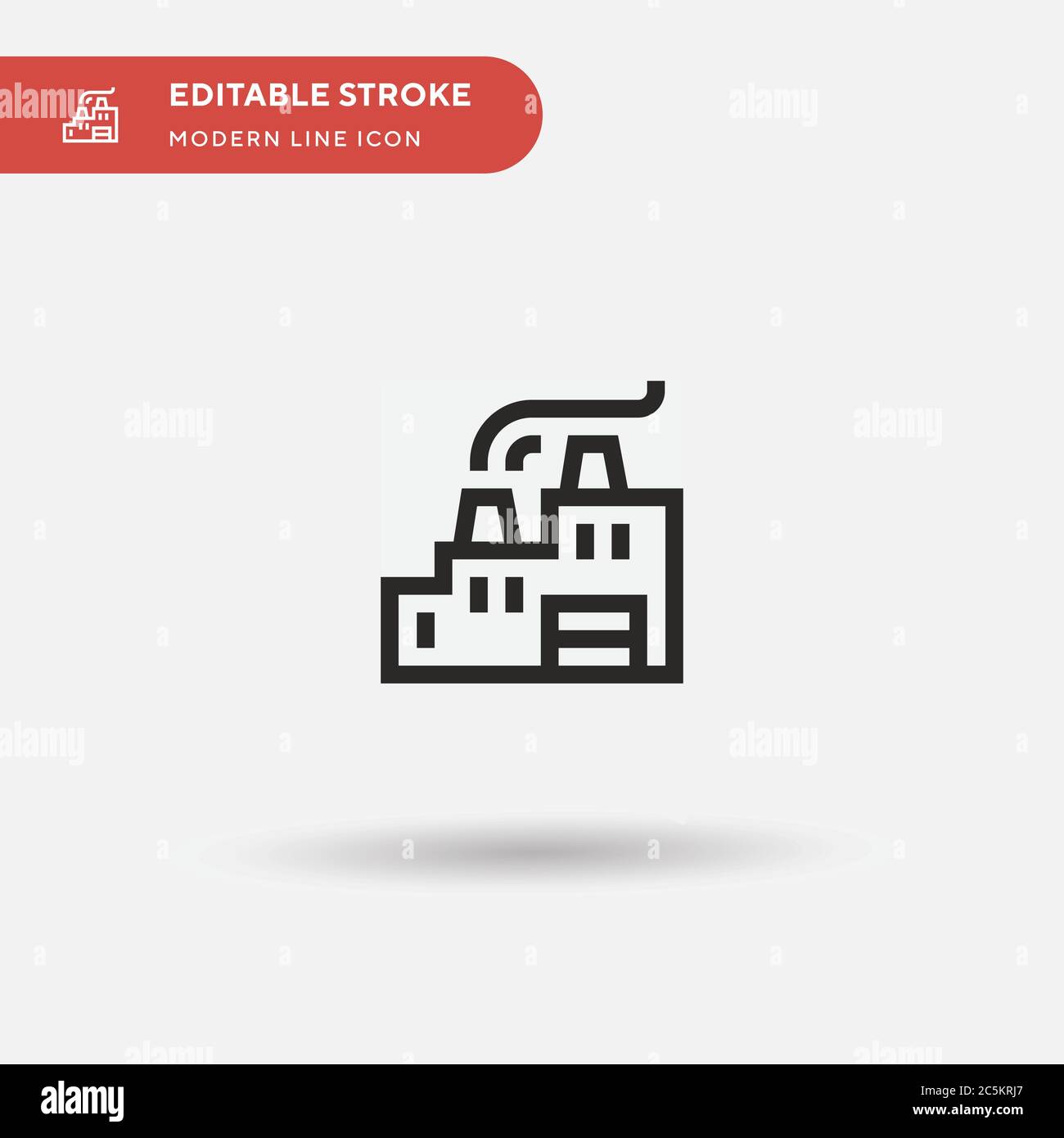 Factory Simple vector icon. Illustration symbol design template for web ...