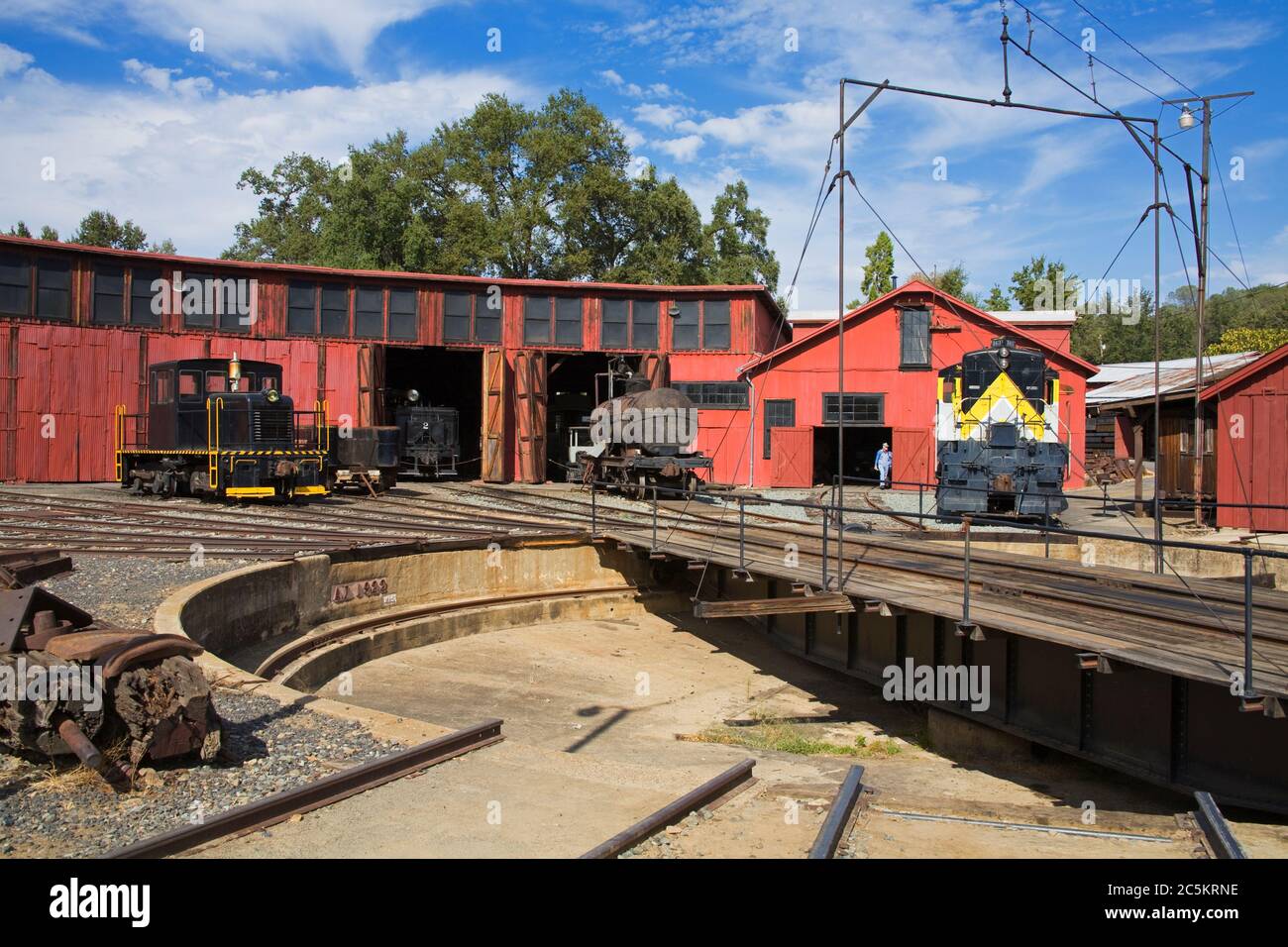 Roundhouse at the Railtown State Historic Park, Jamestown, California