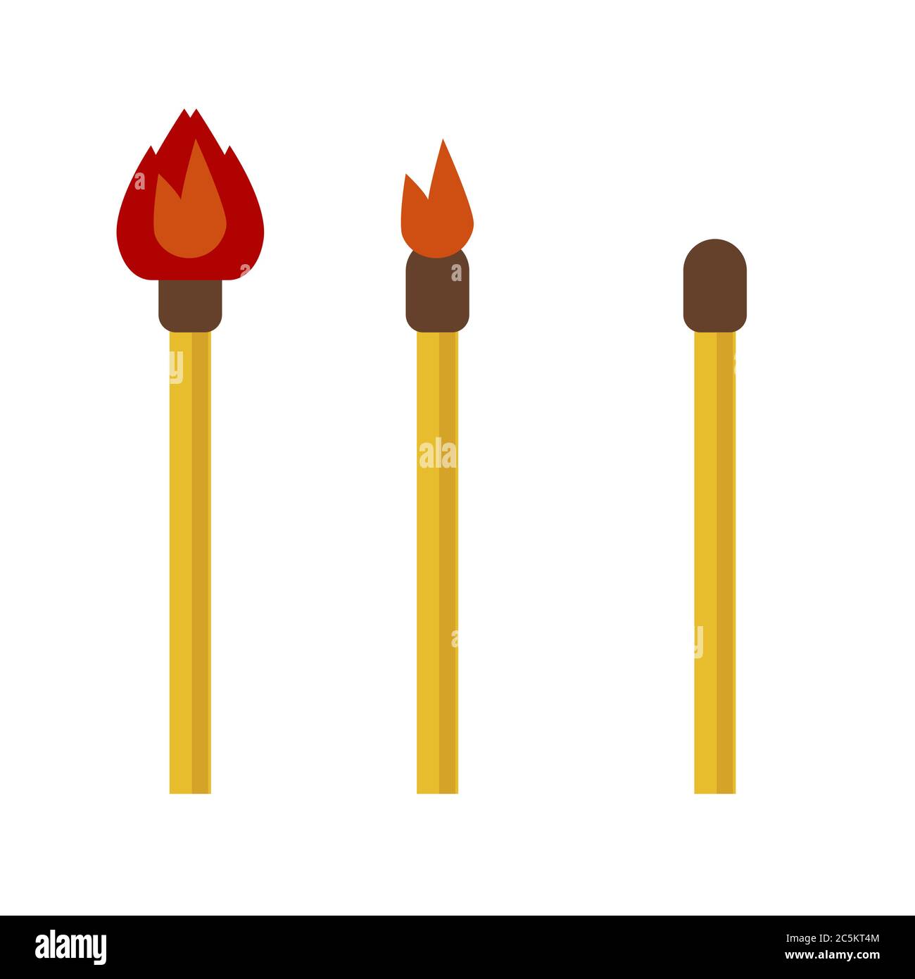 Lighted match Stock Vector Images Alamy