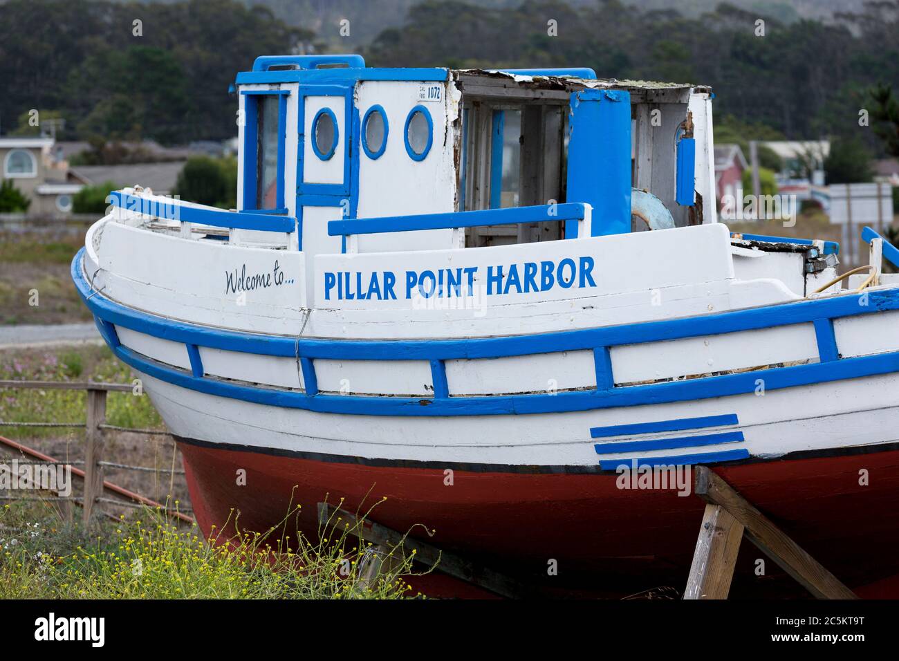 Fishing boat in Pillar Point Harbor,Half Moon Bay,California,USA Stock Photo Alamy
