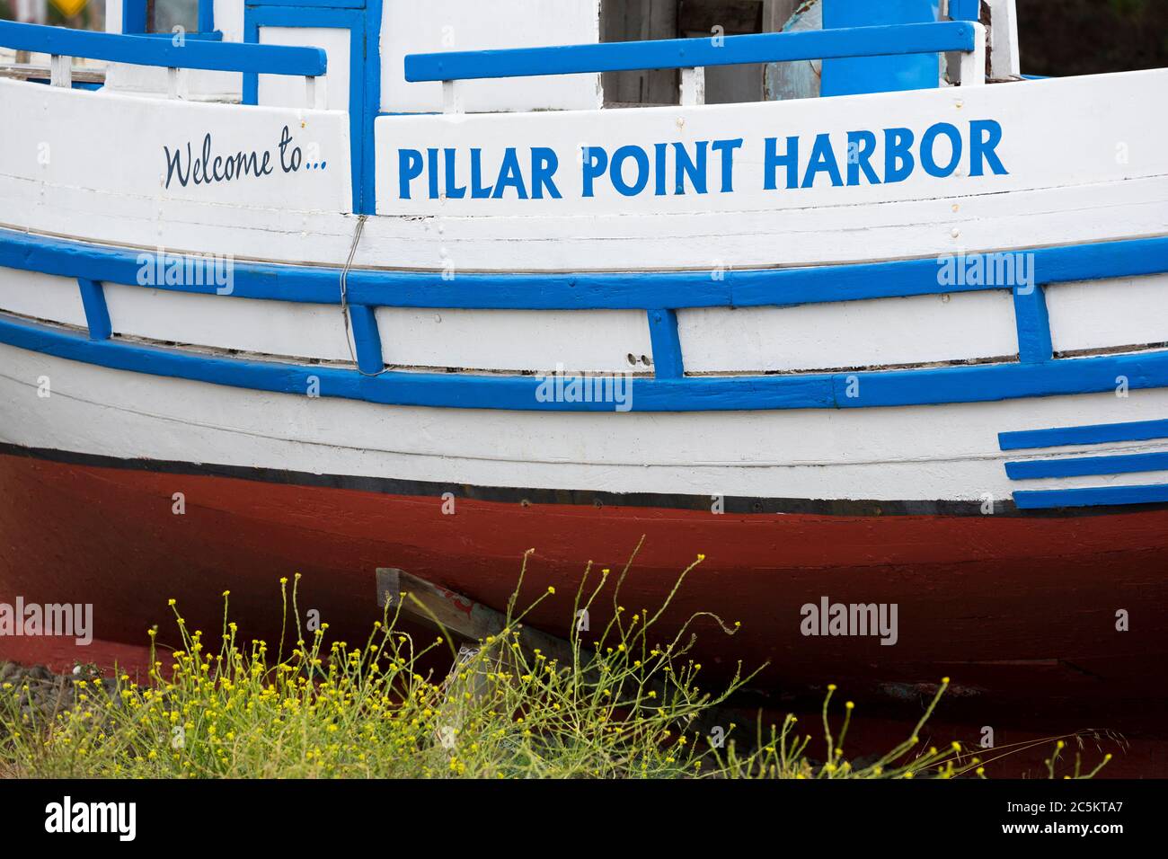 Fishing boat in Pillar Point Harbor,Half Moon Bay,California,USA Stock Photo Alamy