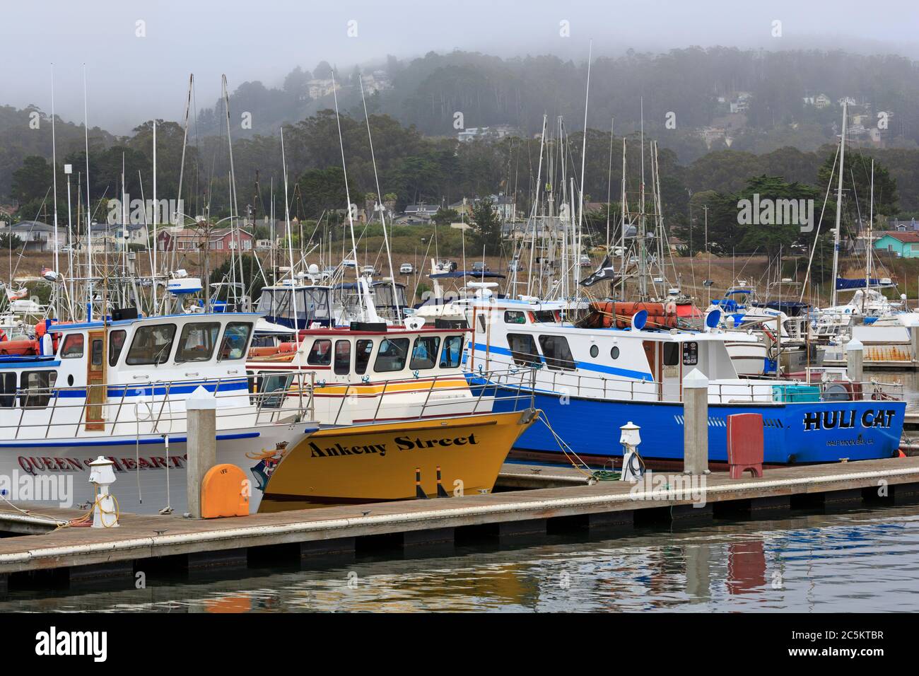 Marina in Pillar Point Harbor,Half Moon Bay,California,USA Stock Photo