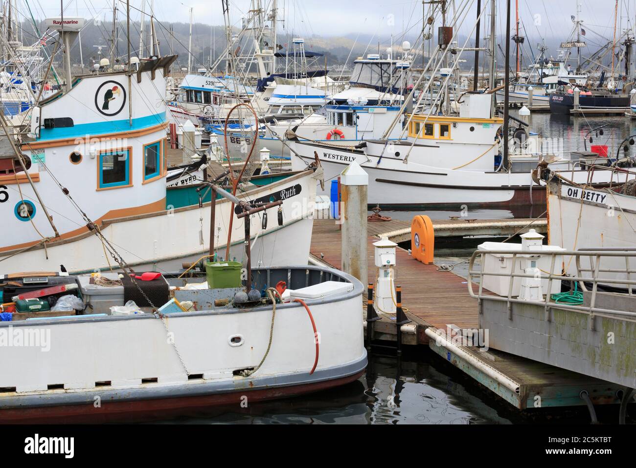 Marina in Pillar Point Harbor,Half Moon Bay,California,USA Stock Photo
