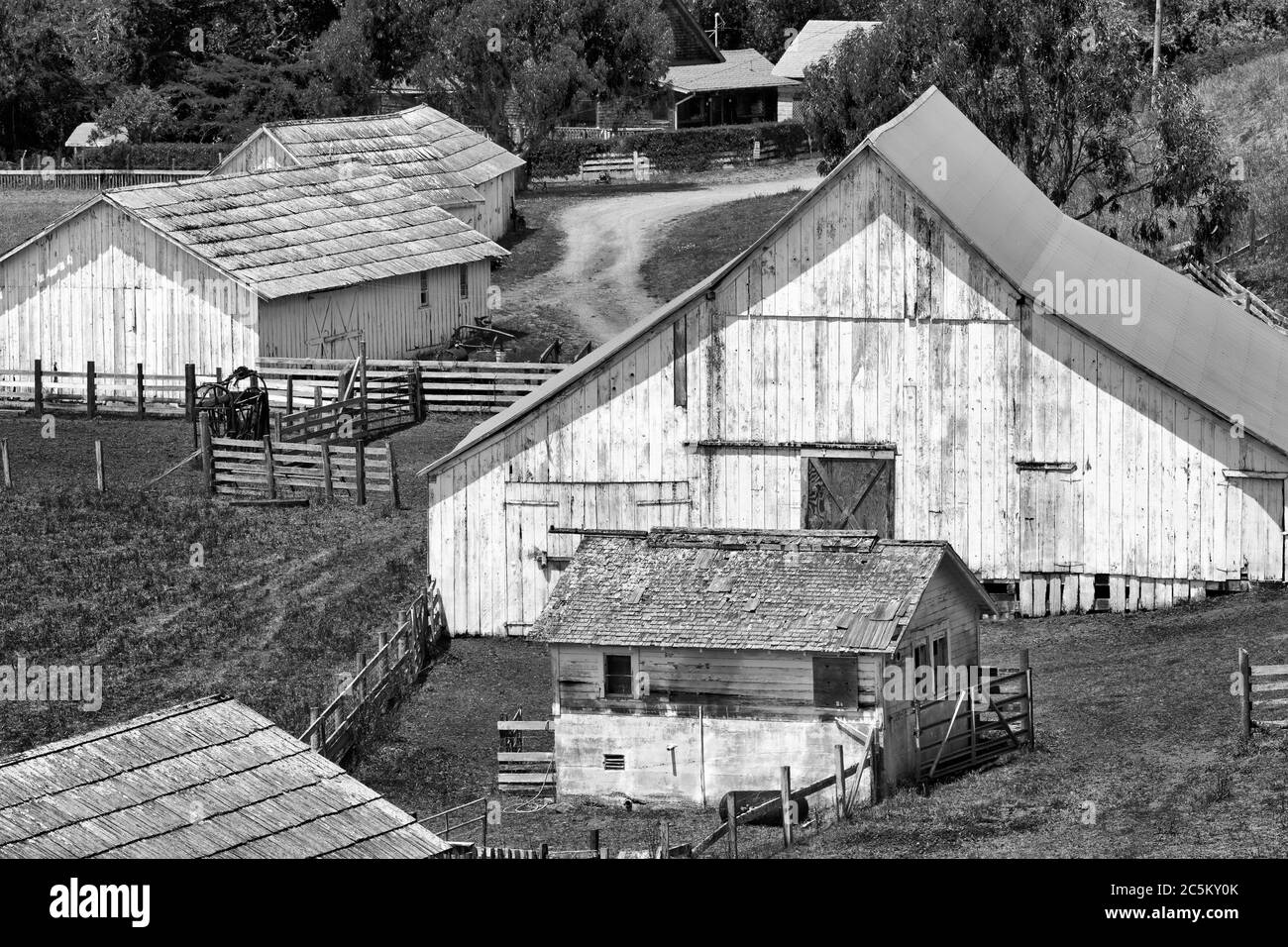 Ranch near Elk,Mendocino County,California,USA Stock Photo