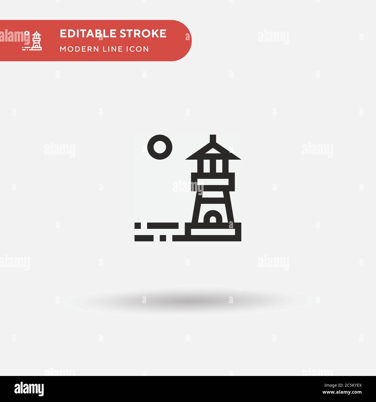 Lighthouse Simple vector icon. Illustration symbol design template for ...