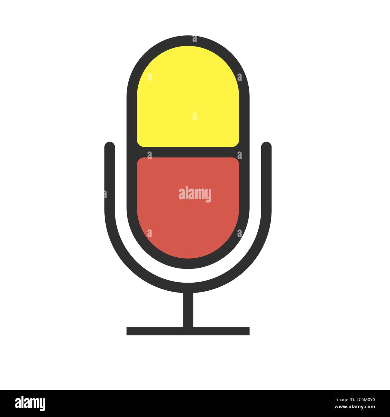 Microphone icon on white background. Vector illustration. EPS 10. Stock Vector