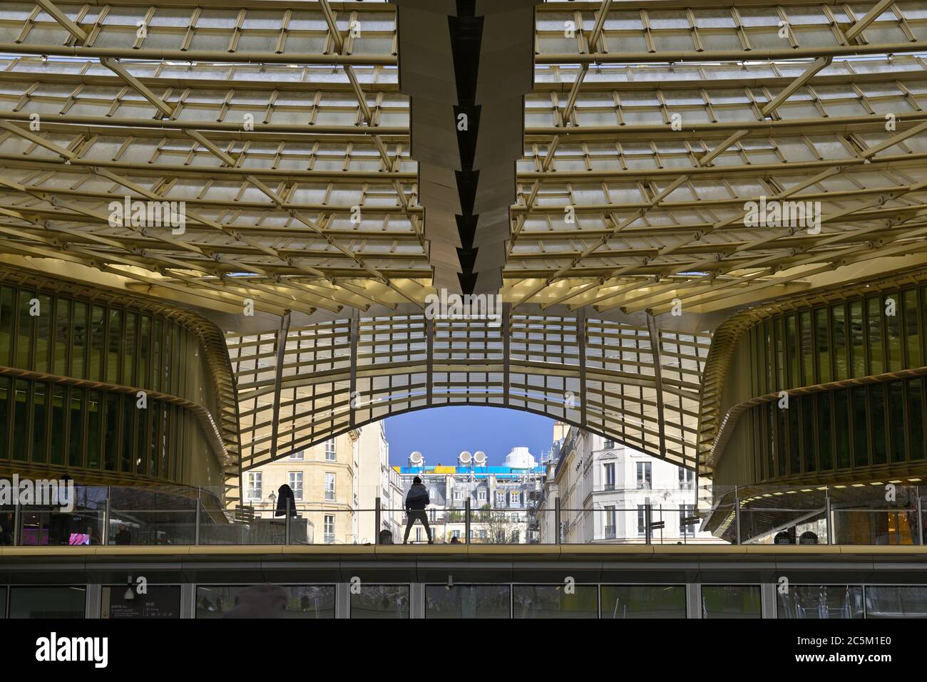 The refurbished (2018) Chatelet Les Halles mall and subway station, Paris FR Stock Photo