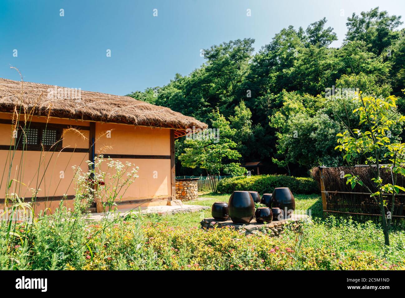 Korea traditional house at Wolmi Park Traditional Garden in Incheon