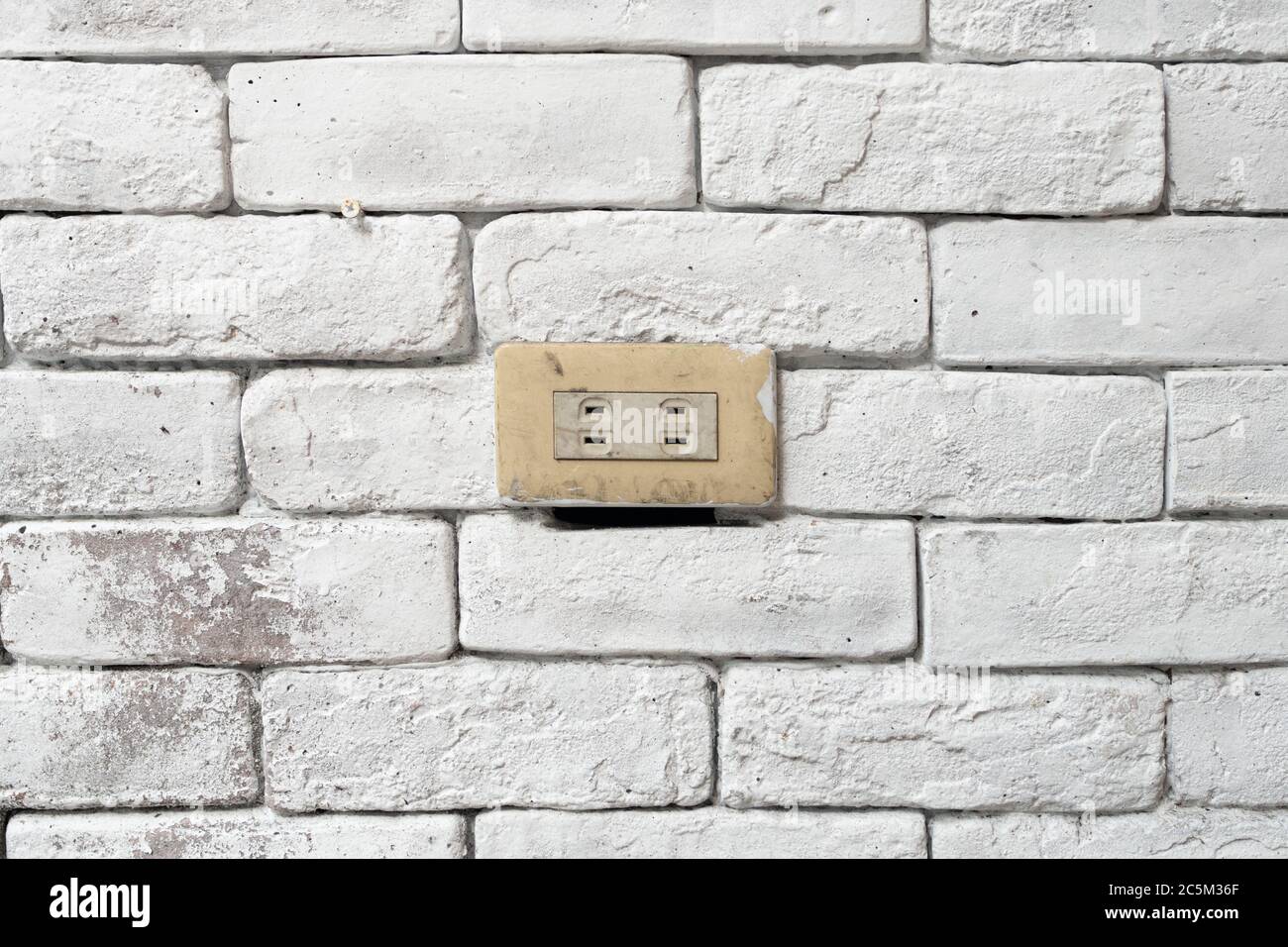 electrical outlet on a wall Stock Photo