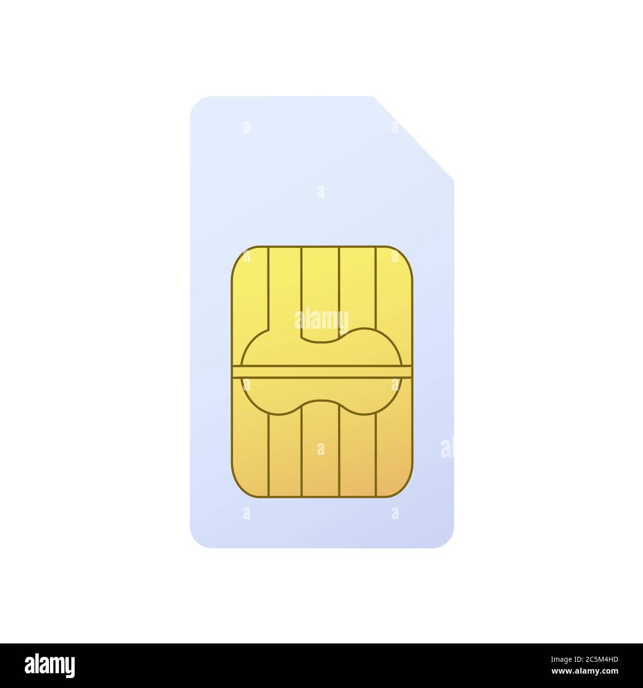 Sim card on white background. Vector illustration in trendy flat style. EPS 10 Stock Vector