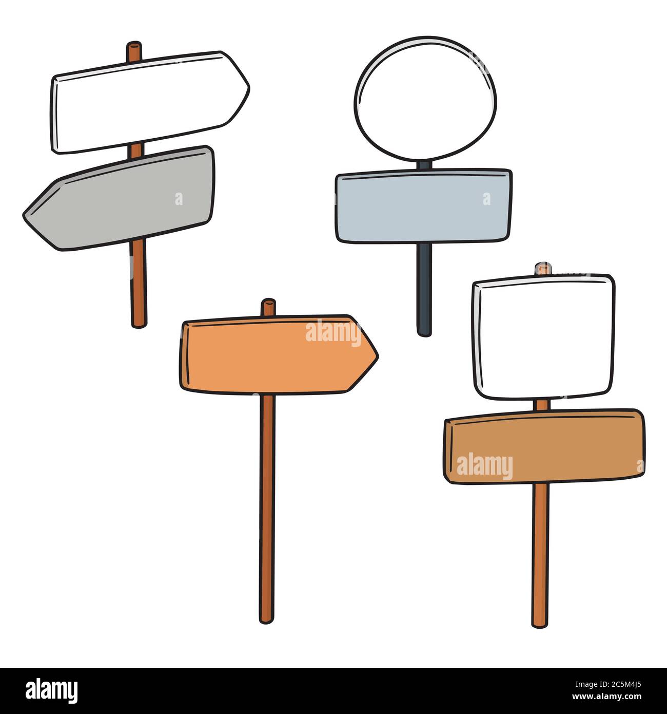 vector set of direction post Stock Vector Image & Art - Alamy