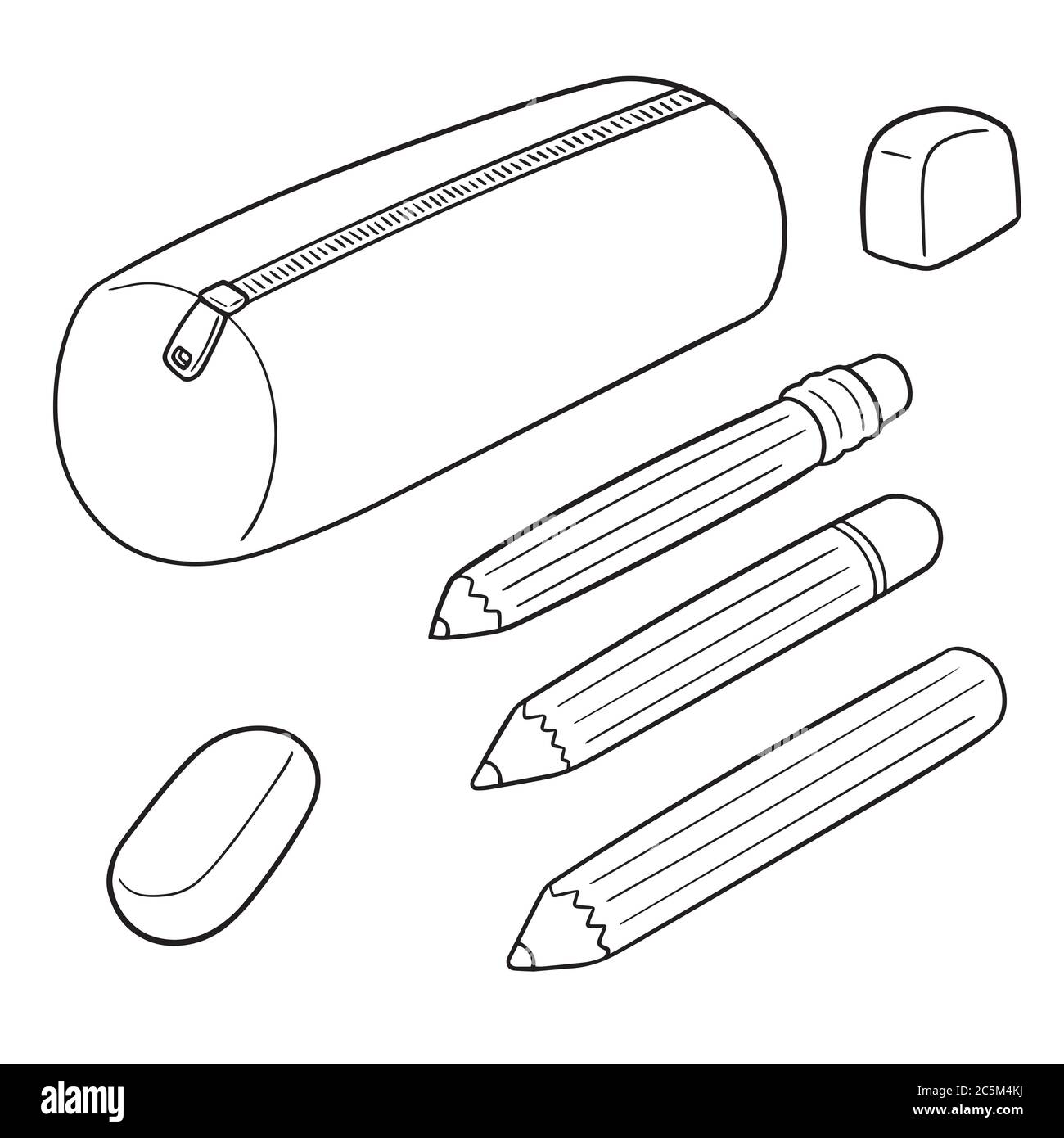 vector set of pencil case Stock Vector Image & Art Alamy