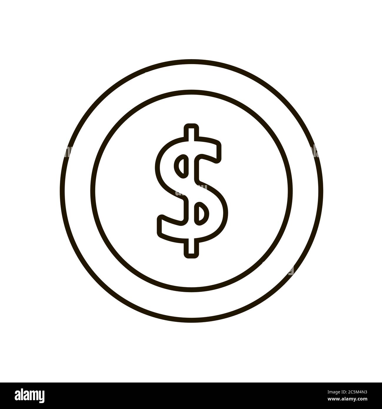 Coin icon in trendy flat style isolated on white background. Eps 10 ...