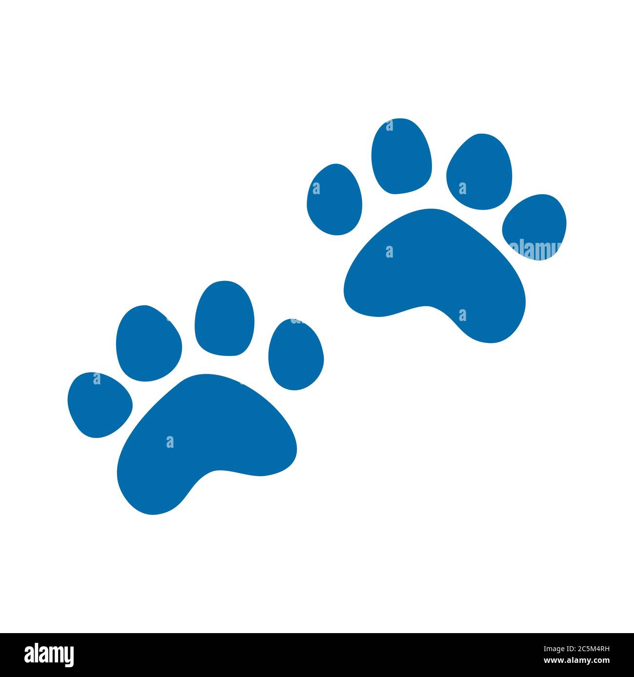 Dog or cat paw on white background. Vector illustration. EPS 10. Stock Vector