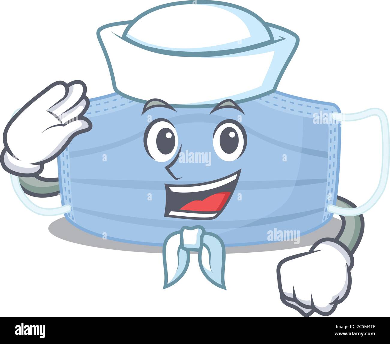 Smiley sailor cartoon character of 